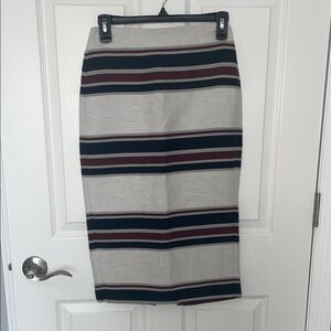 Express Multicolor Striped Pencil Skirt
